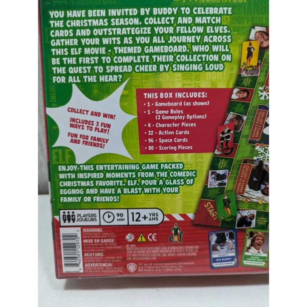 Elf Card Scramble Board Game NEW & SEALED Christmas Movie Game Buddy the Elf